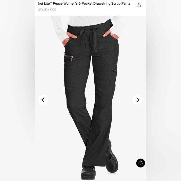 Koi Lite Peace Women’s 6 Pocket Scrub Pants - Picture 3 of 3